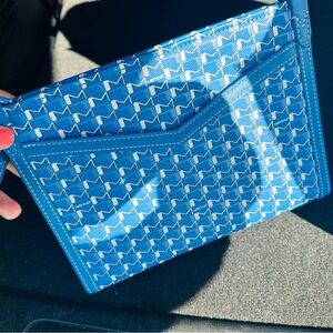 Blue Patterned Moynat Clutch